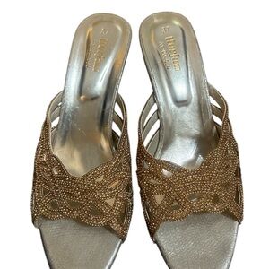 Mootsies Tootsies Women's Gold and Silver Heels